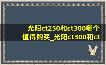 光阳ct250和ct300哪个值得购买_光阳ct300和ct250哪个值得入手