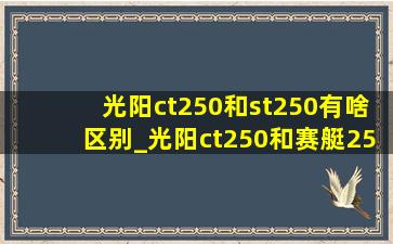 光阳ct250和st250有啥区别_光阳ct250和赛艇250有啥区别