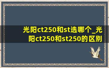 光阳ct250和st选哪个_光阳ct250和st250的区别大么