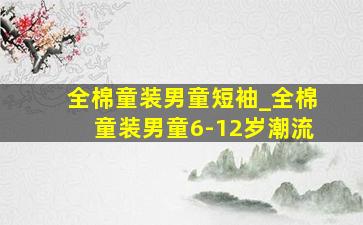 全棉童装男童短袖_全棉童装男童6-12岁潮流