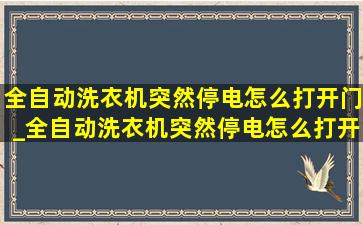 全自动洗衣机突然停电怎么打开门_全自动洗衣机突然停电怎么打开