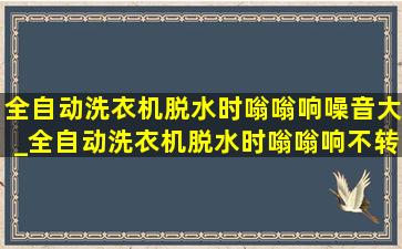 全自动洗衣机脱水时嗡嗡响噪音大_全自动洗衣机脱水时嗡嗡响不转