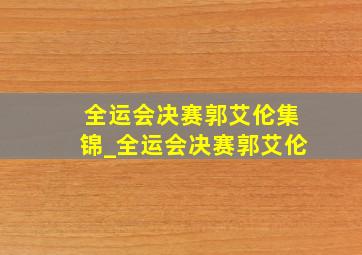 全运会决赛郭艾伦集锦_全运会决赛郭艾伦