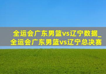 全运会广东男篮vs辽宁数据_全运会广东男篮vs辽宁总决赛