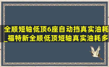 全顺短轴低顶6座自动挡真实油耗_福特新全顺低顶短轴真实油耗多少