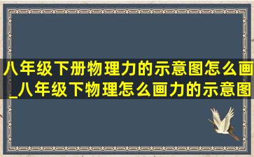 八年级下册物理力的示意图怎么画_八年级下物理怎么画力的示意图