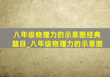 八年级物理力的示意图经典题目_八年级物理力的示意图