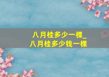 八月桂多少一棵_八月桂多少钱一棵