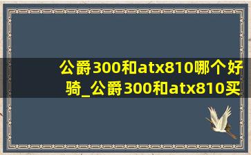 公爵300和atx810哪个好骑_公爵300和atx810买哪个