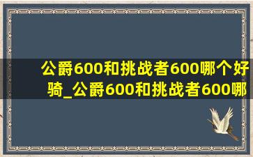 公爵600和挑战者600哪个好骑_公爵600和挑战者600哪个好