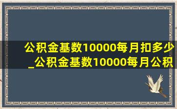 公积金基数10000每月扣多少_公积金基数10000每月公积金多少钱