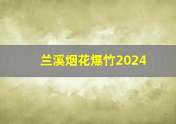 兰溪烟花爆竹2024