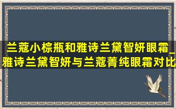 兰蔻小棕瓶和雅诗兰黛智妍眼霜_雅诗兰黛智妍与兰蔻菁纯眼霜对比