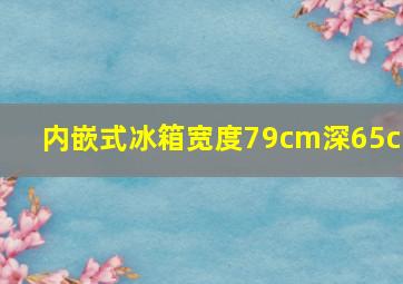 内嵌式冰箱宽度79cm深65cm