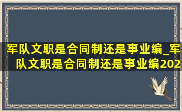 军队文职是合同制还是事业编_军队文职是合同制还是事业编2022