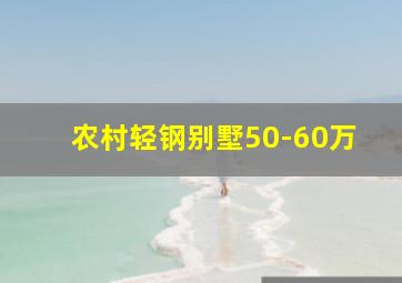 农村轻钢别墅50-60万