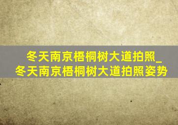 冬天南京梧桐树大道拍照_冬天南京梧桐树大道拍照姿势