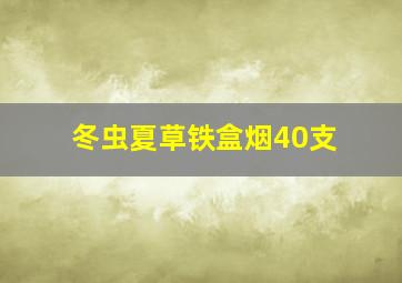 冬虫夏草铁盒烟40支