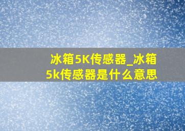 冰箱5K传感器_冰箱5k传感器是什么意思