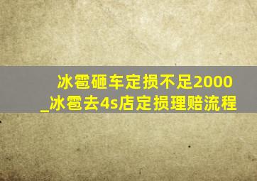 冰雹砸车定损不足2000_冰雹去4s店定损理赔流程