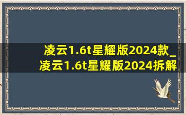 凌云1.6t星耀版2024款_凌云1.6t星耀版2024拆解