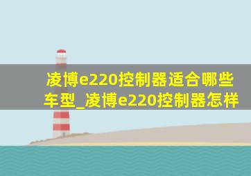 凌博e220控制器适合哪些车型_凌博e220控制器怎样