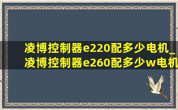 凌博控制器e220配多少电机_凌博控制器e260配多少w电机(低价烟批发网)