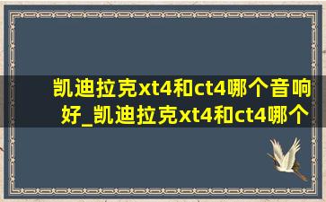 凯迪拉克xt4和ct4哪个音响好_凯迪拉克xt4和ct4哪个值得买