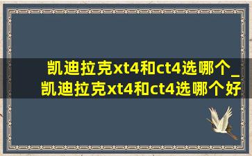 凯迪拉克xt4和ct4选哪个_凯迪拉克xt4和ct4选哪个好