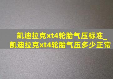 凯迪拉克xt4轮胎气压标准_凯迪拉克xt4轮胎气压多少正常