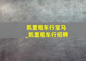 凯里租车行宝马_凯里租车行招聘