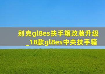 别克gl8es扶手箱改装升级_18款gl8es中央扶手箱