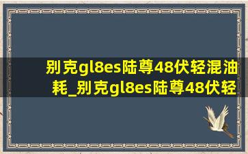 别克gl8es陆尊48伏轻混油耗_别克gl8es陆尊48伏轻混油耗偏高