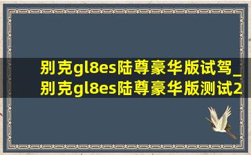 别克gl8es陆尊豪华版试驾_别克gl8es陆尊豪华版测试2022款