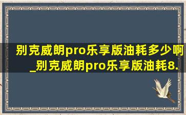 别克威朗pro乐享版油耗多少啊_别克威朗pro乐享版油耗8.2高吗