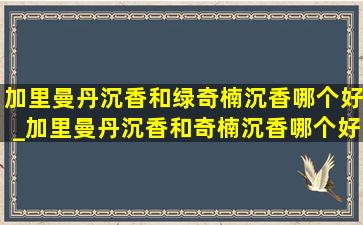 加里曼丹沉香和绿奇楠沉香哪个好_加里曼丹沉香和奇楠沉香哪个好