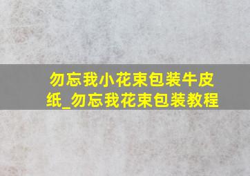 勿忘我小花束包装牛皮纸_勿忘我花束包装教程