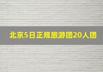 北京5日正规旅游团20人团