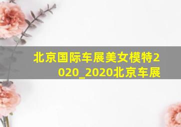 北京国际车展美女模特2020_2020北京车展