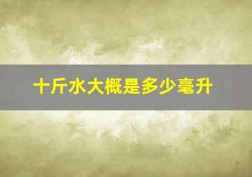 十斤水大概是多少毫升