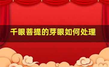 千眼菩提的芽眼如何处理