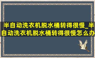 半自动洗衣机脱水桶转得很慢_半自动洗衣机脱水桶转得很慢怎么办