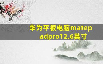 华为平板电脑matepadpro12.6英寸