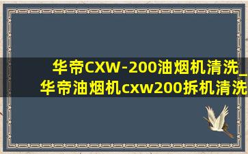 华帝CXW-200油烟机清洗_华帝油烟机cxw200拆机清洗视频