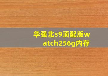 华强北s9顶配版watch256g内存