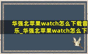 华强北苹果watch怎么下载音乐_华强北苹果watch怎么下软件