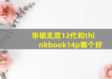 华硕无双12代和thinkbook14p哪个好