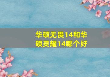 华硕无畏14和华硕灵耀14哪个好