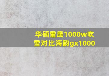 华硕雷鹰1000w吹雪对比海韵gx1000