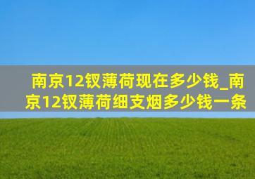 南京12钗薄荷现在多少钱_南京12钗薄荷细支烟多少钱一条